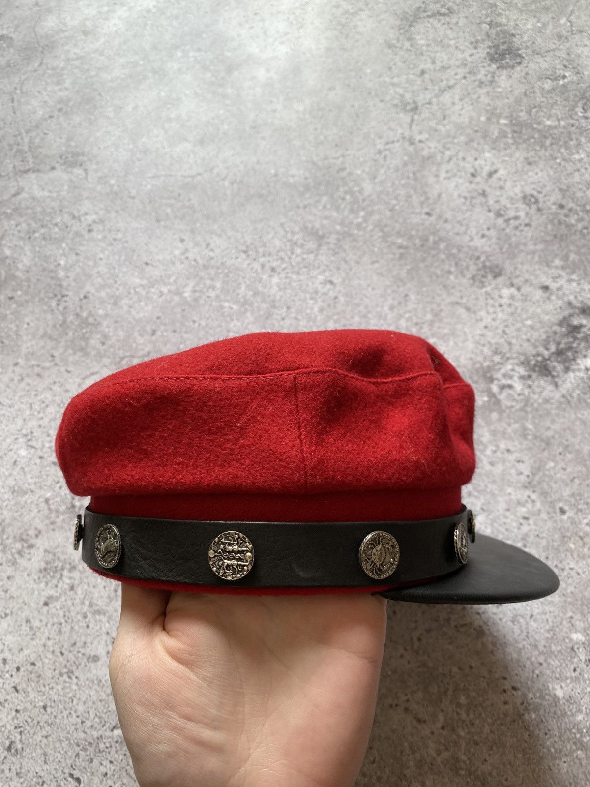 The Kooples The Kooples wool leather hat women luxury cap in red Size ONE SIZE - 1 Thumbnail