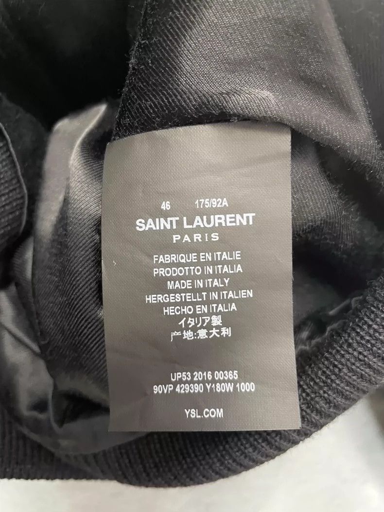 Saint Laurent Paris Saint Laurent Paris Wool baseball jersey-2506 Size US M / EU 48-50 / 2 - 3 Thumbnail