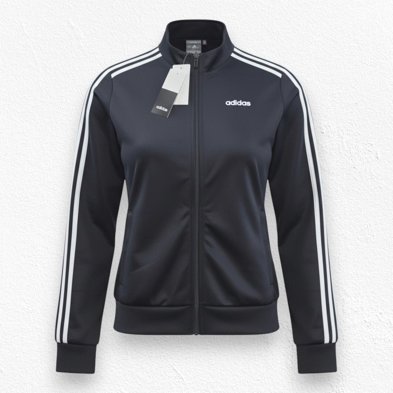 Adidas Adidas Womens 3-Stripes Track Jacket Black Medium NWT Size M / US 6-8 / IT 42-44 - 1 Thumbnail
