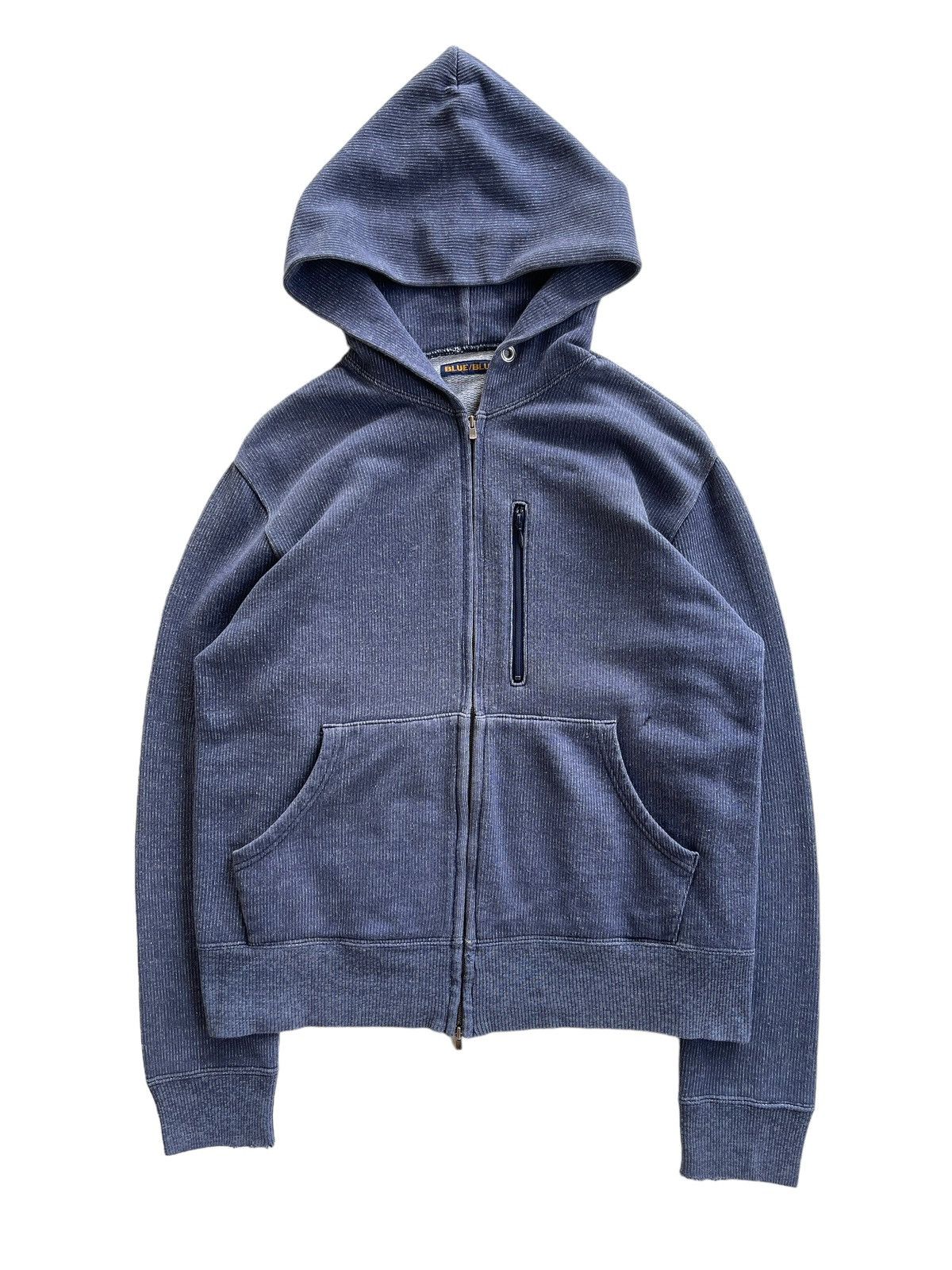 image of Blue Blue Japan Zipper Hoodie in Blue Marine Indigo, Women's (Size Small)