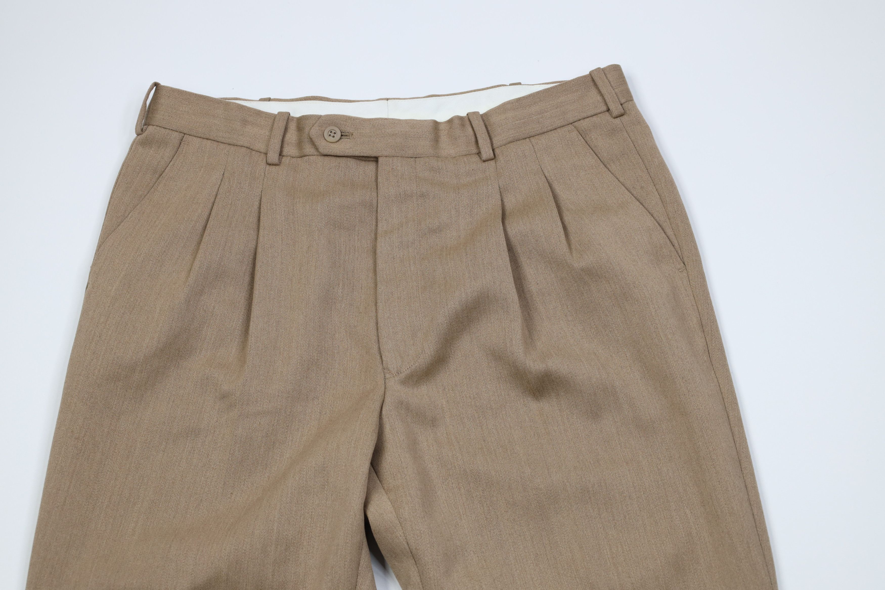 Vintage Vintage 90s Streetwear Wool Blend Knit Wide Leg Chino Pants Size US 34 / EU 50 - 2 Thumbnail