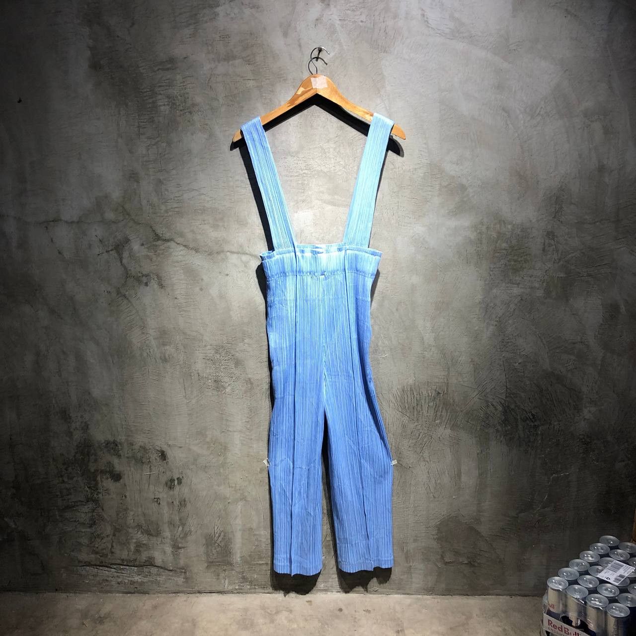 Image of Issey Miyake Pleats Please Pleated Jumpsuit in Light Blue, Women's (Size 30)