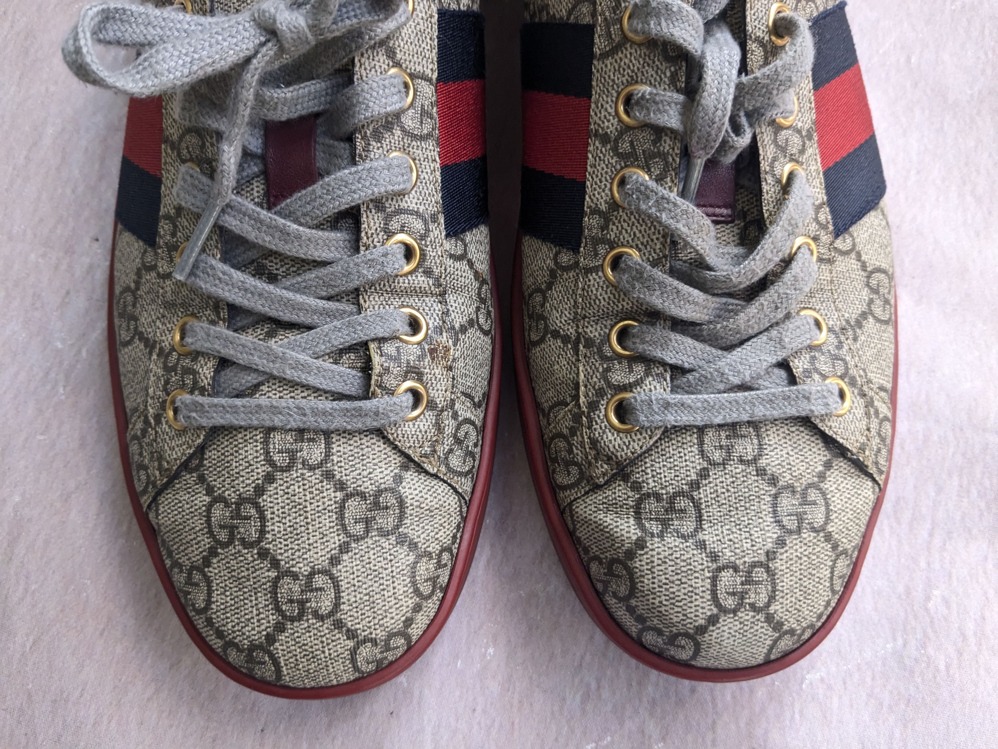Gucci Gucci Ace Sneakers 10 Canvas Monogram Supreme Low Tops Size US 10 / EU 43 - 6 Thumbnail
