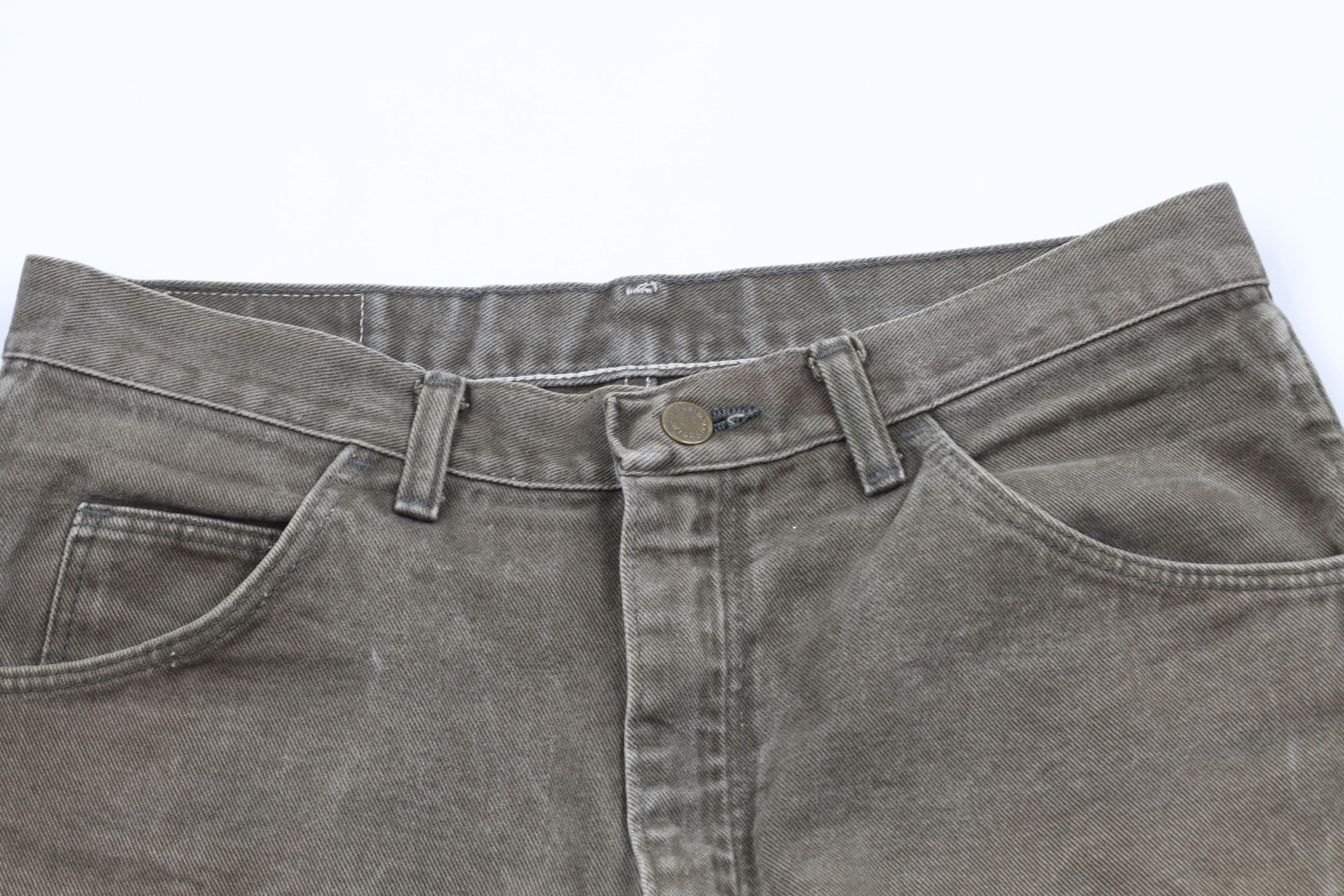 Vintage × Wrangler Vintage 90s Wrangler Jean Shorts Jorts Green Cotton USA Size US 32 / EU 48 - 2 Thumbnail