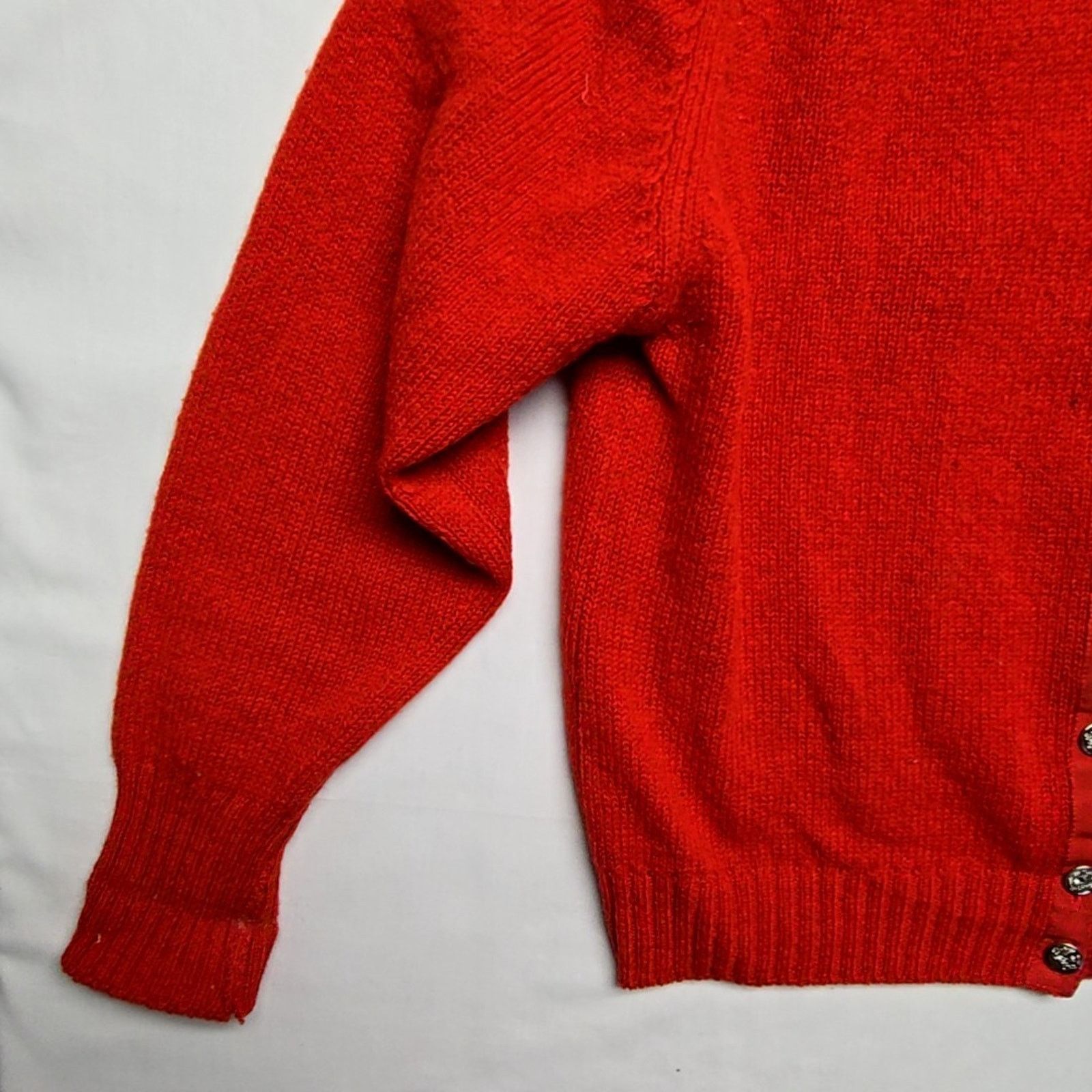 Talbots Vintage Talbots Red Wool Cardigan Button Front Womens M Size M / US 6-8 / IT 42-44 - 8 Thumbnail