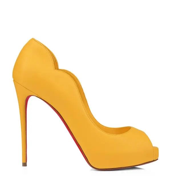 Christian Louboutin oc11z0425 Hot Chick Alta 120 Nappa Lining in Pollen Size US 8 / IT 38 - 2 Thumbnail