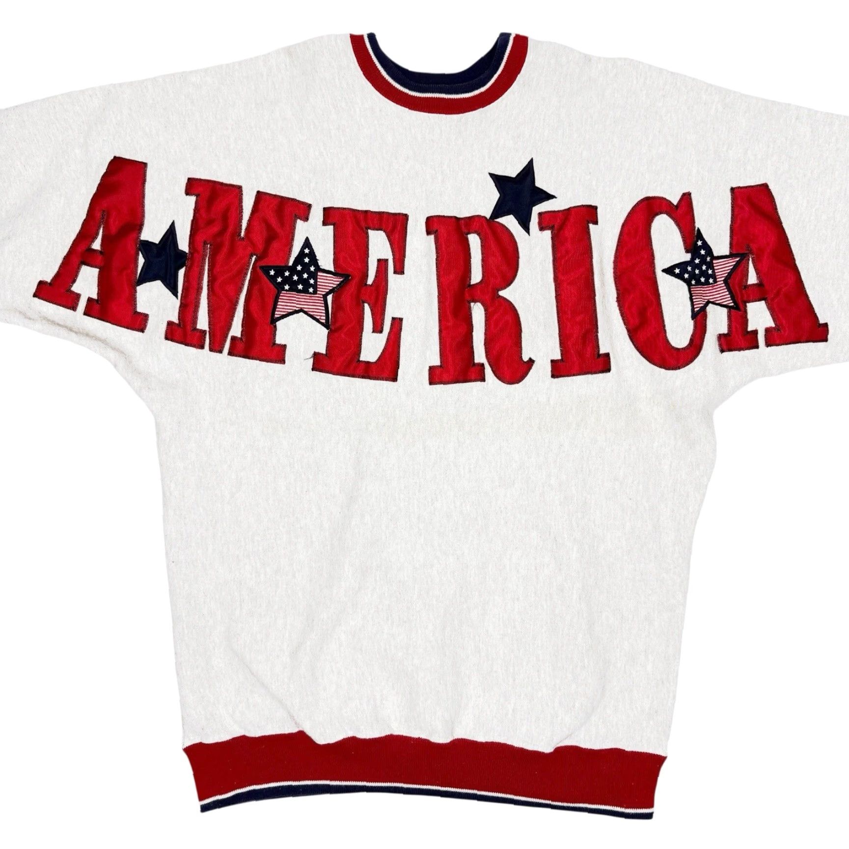 Spell VINTAGE Spell Out USA America Legends Heavyweight Crewneck Sweater Mens Large Gray Big Logo Crew Neck Pullover Knit Cotton 90s Vintage Mens Size US L / EU 52-54 / 3 - 2 Thumbnail