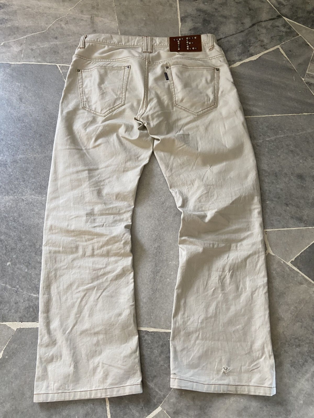 Issey Miyake Tete Homme White Linen Trouser Pants Size US 32 / EU 48 - 2 Thumbnail