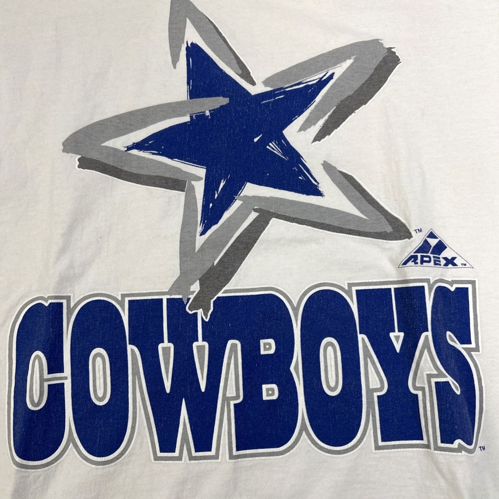 Vintage VINTAGE Apex One Dallas Cowboys White T Shirt Single Stitch USA Large Mens L Size US L / EU 52-54 / 3 - 2 Thumbnail