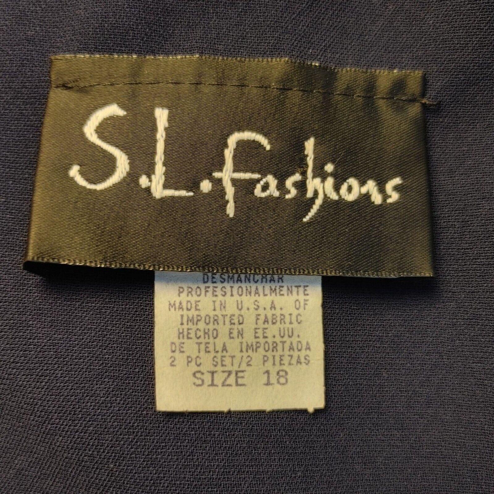 Other S.L.Fashions Women's Navy Blue Short Sleeve Scoop Scarf Bead Size XXL / US 16-18 / IT 52-54 - 3 Thumbnail