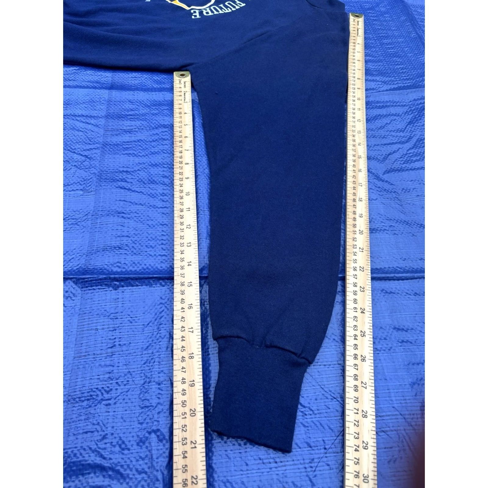 Vintage VINTAGE Normandy Navy Blue Sweatshirt XL Men 80s 90s IBEW USA Union Graphic Print Pullover Crew Neck Sweatshirt Size US XL / EU 56 / 4 - 5 Thumbnail
