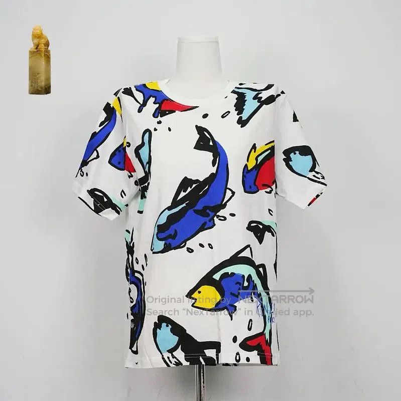 KENZO Summer White Graphic Short Sleeve T-Shirt .