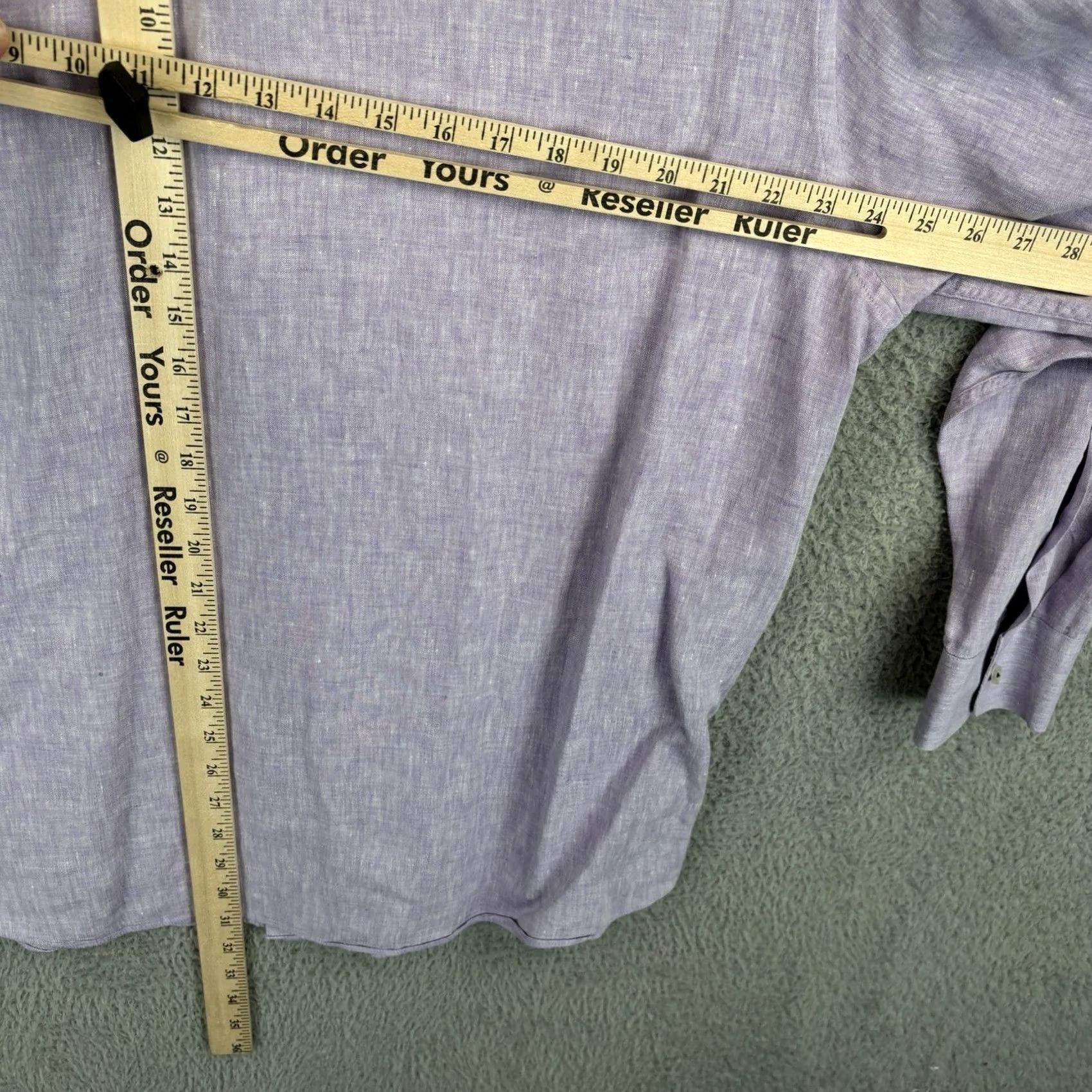 UNTUCKit UNTUCKit Linen Shirt Mens 2XL Light Purple Long Sleeve Wrinkle Resistant Beach Size US XXL / EU 58 / 5 - 5 Thumbnail