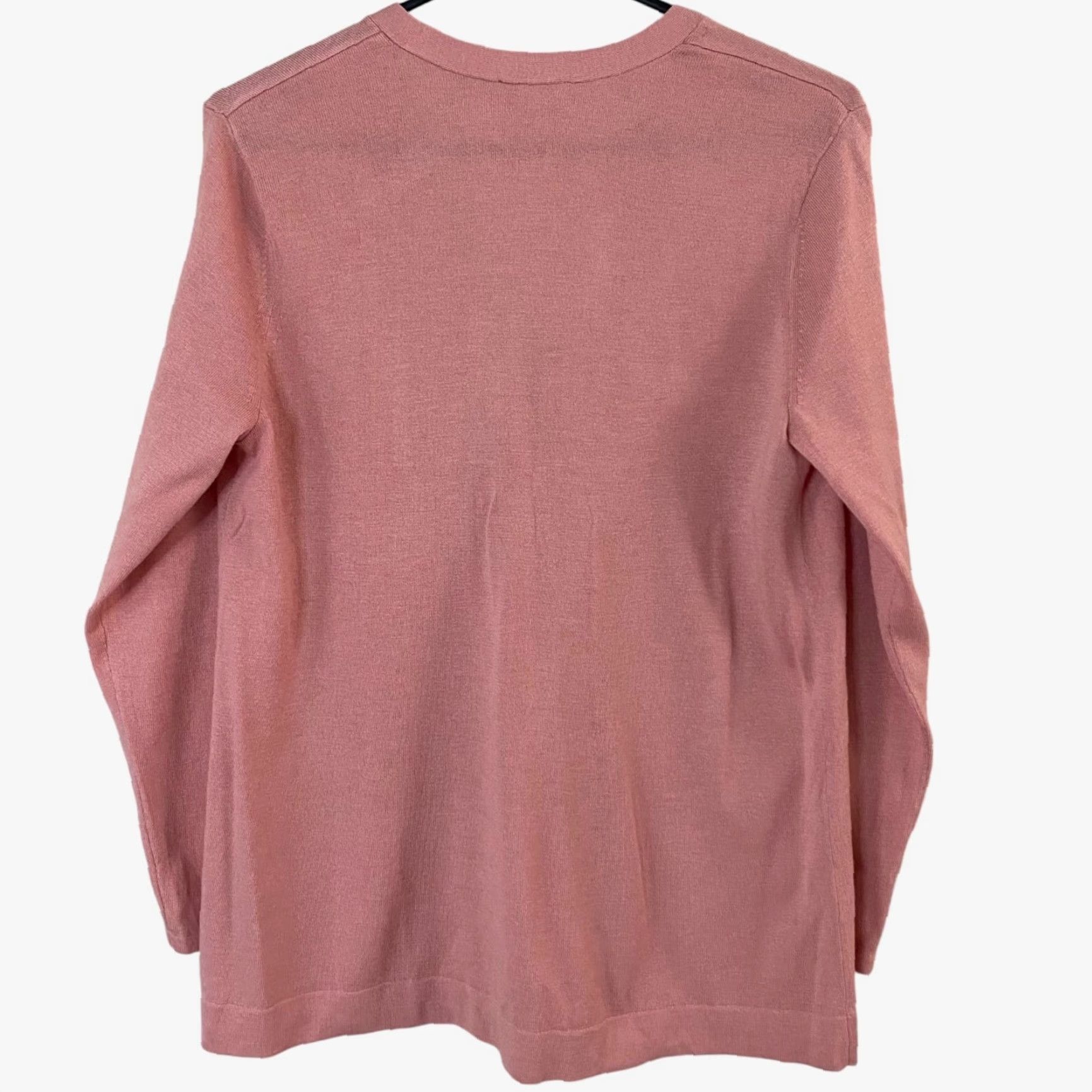 J. Jill J.Jill Cardigan Sweater V-Neck Pink Small Petite Wool Long-Sleeve Button-Front Women Size S / US 4 / IT 40 - 3 Thumbnail