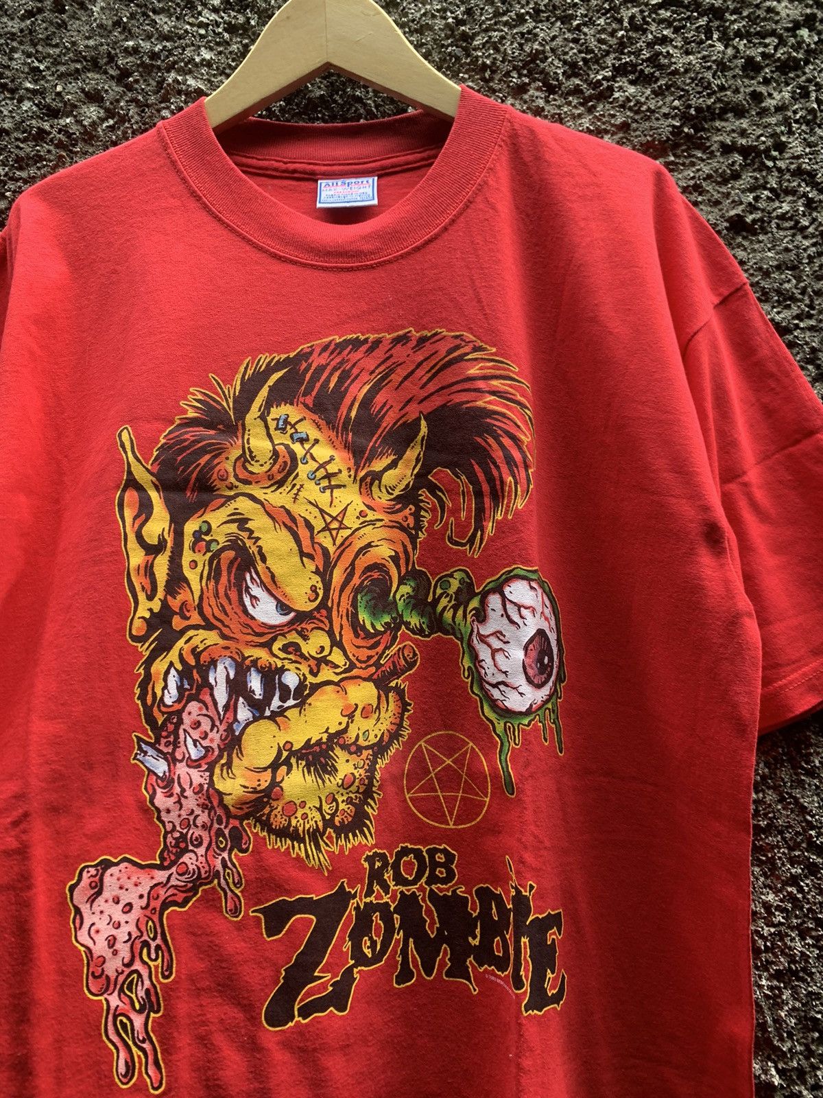 All Sport Vintage Rob Zombie Shirt White Zombie Marilyn Manson Size US XL / EU 56 / 4 - 1 Thumbnail
