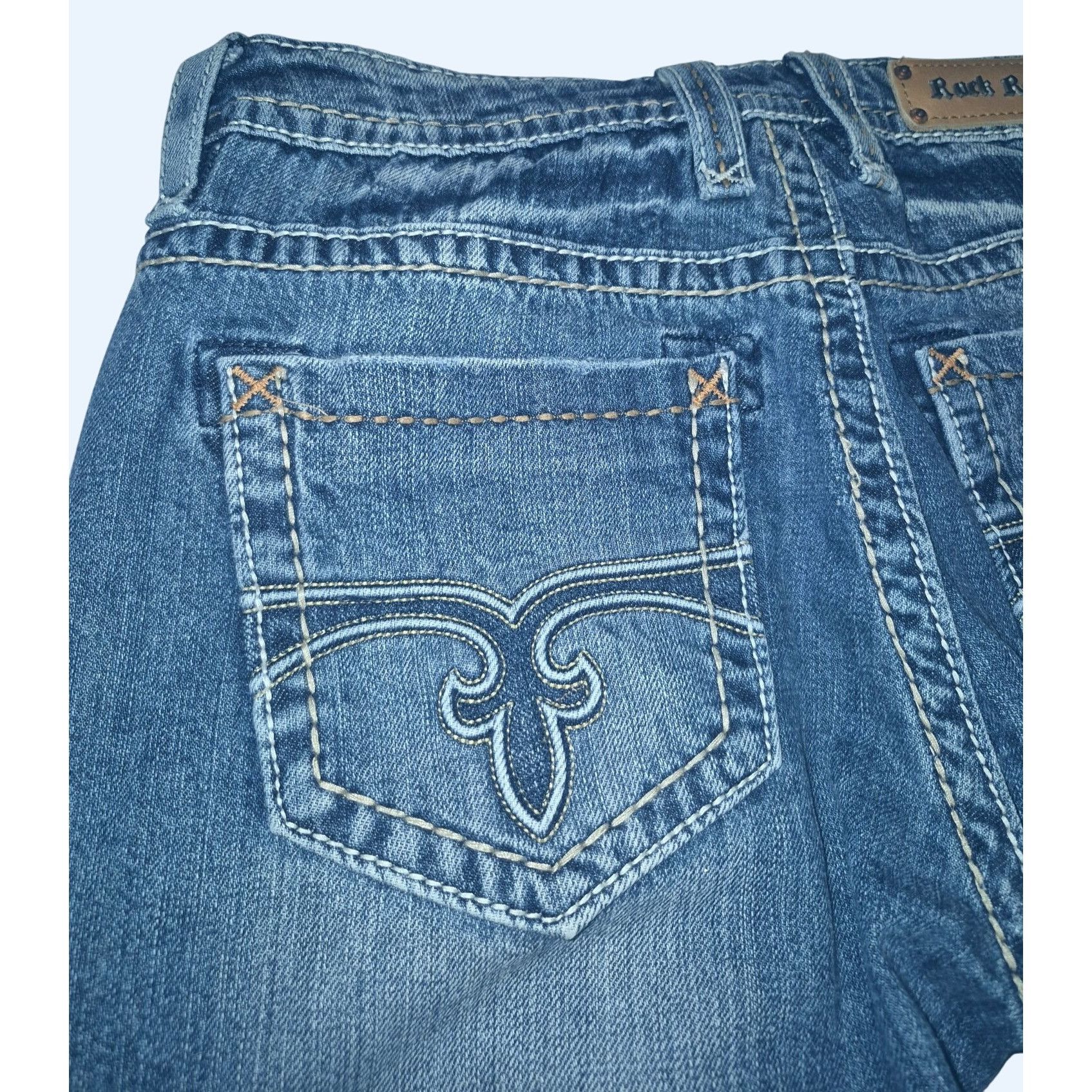 Rock Revival Rock Revival Distressed Relaxed Fit Jeans Size 10 Medium Was Size 32" / US 10 / IT 46 - 12 Thumbnail