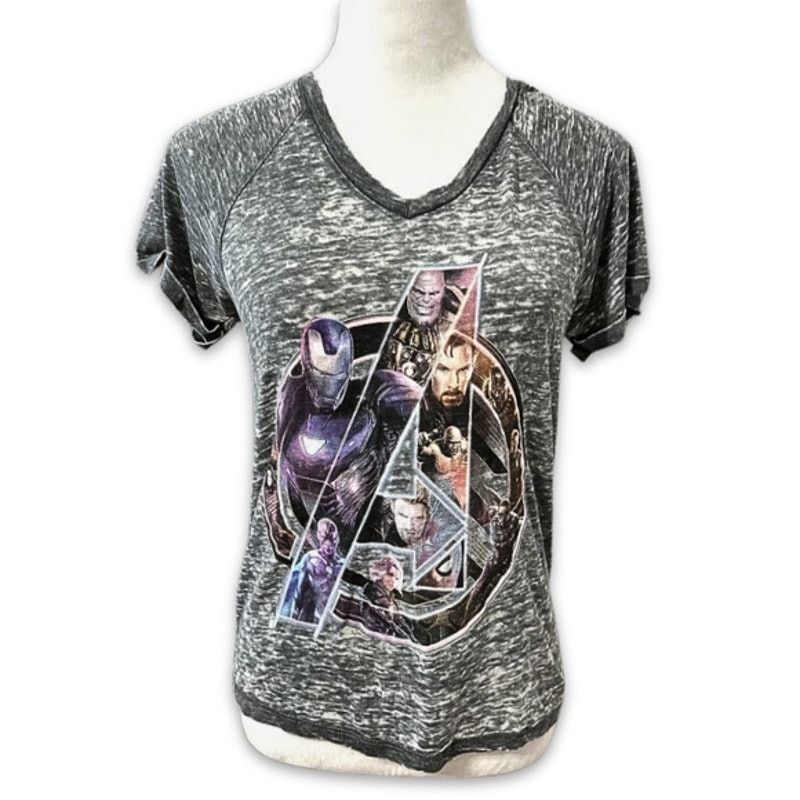 Marvel Comics Marvel Comics T-Shirt Short Sleeves V-Neckline Gray W Small Size S / US 4 / IT 40 - 1 Thumbnail