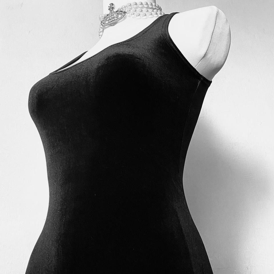 Vintage Vampira black velvet maxi dress Size S / US 4 / IT 40 - 5 Thumbnail