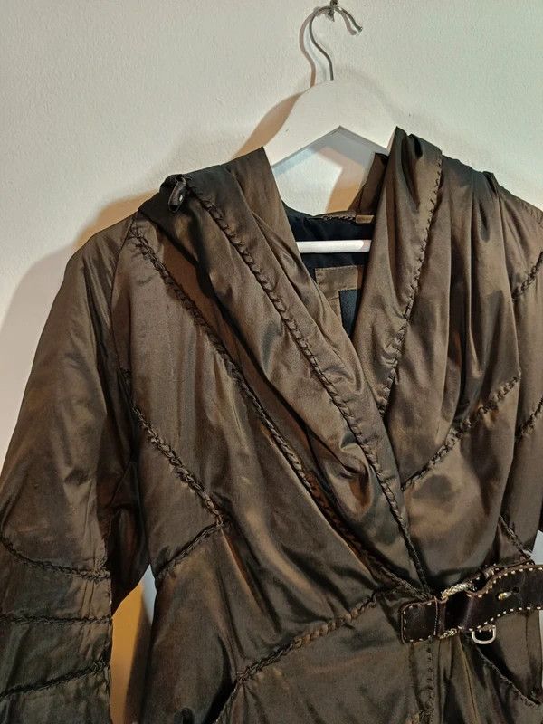Ermanno Scervino ERMANNO SCERVINO BROWN LEATHER AND REAL FUR FOX/GOAT JACKET Size US L / EU 52-54 / 3 - 8 Thumbnail