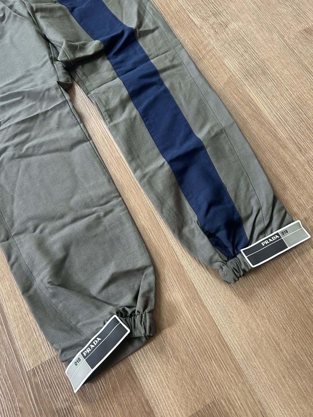 Prada Prada Track Pants Olive/Navy 2018 Size US 31 - 2 Thumbnail
