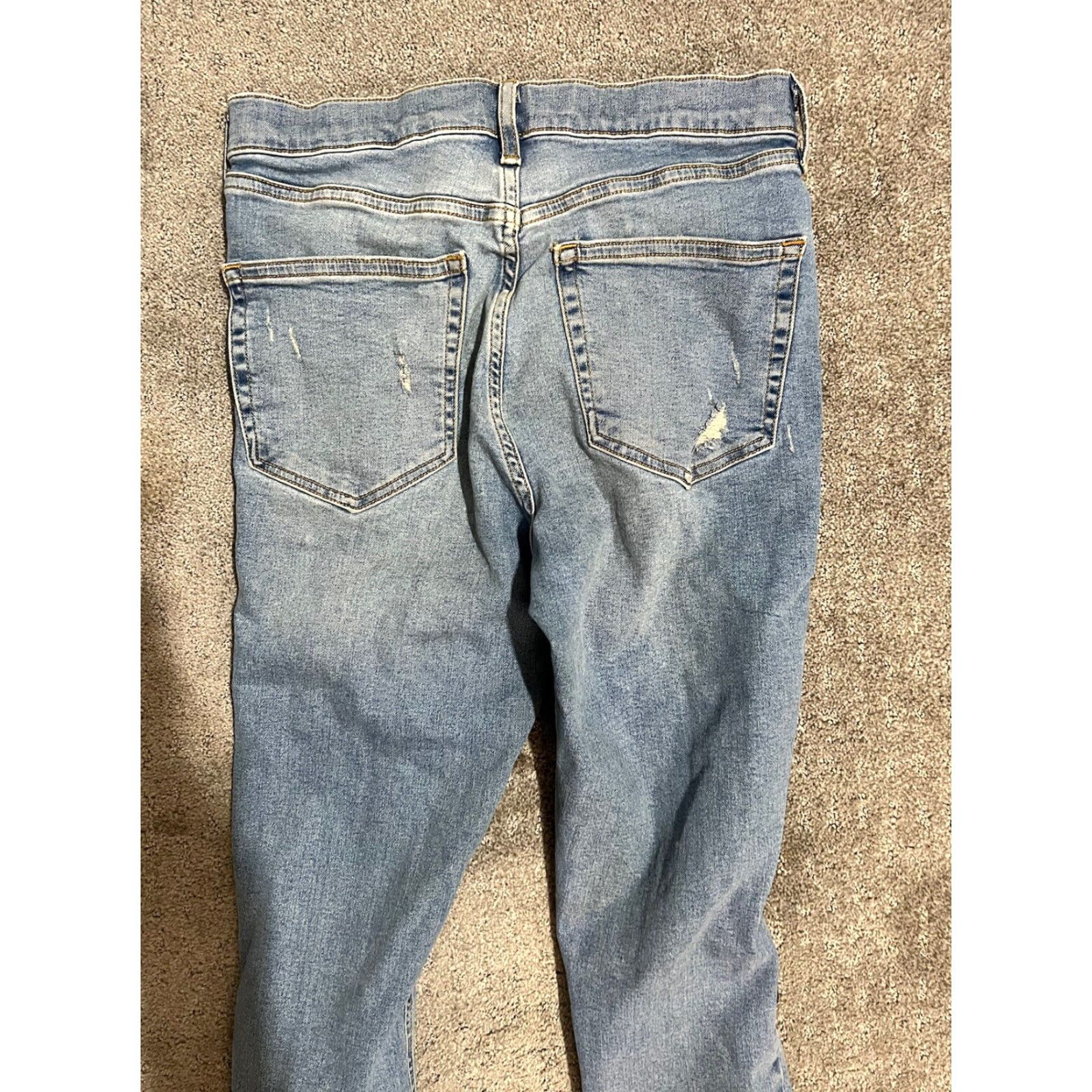 Topshop Topshop Jeans Moto 28 Mid Rise Skinny Medium Blue Denim Casual Women Adult Regular 5-Pocket Design Button Closure Machine Washable Cotton Blend Size 28" / US 6 / IT 42 - 4 Thumbnail