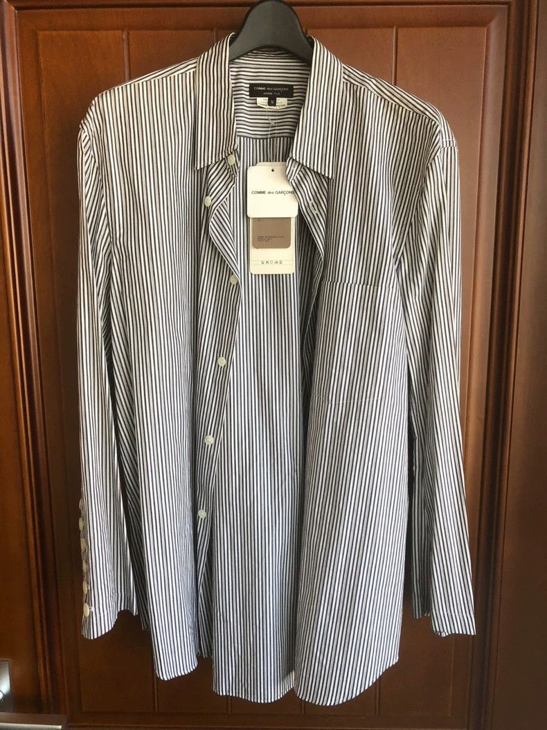Comme des Garcons CDG HOMME PLUS Striped Button-Up Shirt Size US M / EU 48-50 / 2 - 1 Thumbnail
