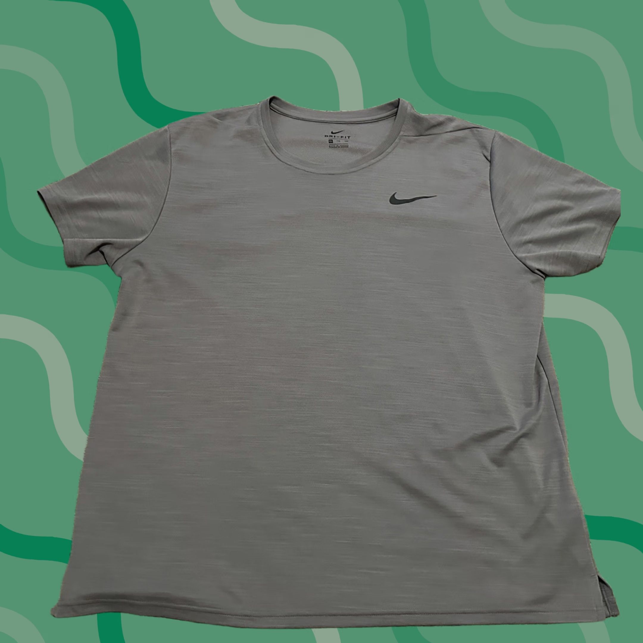 Nike Nike Mens 2XL Dri-Fit Shirt Gym Performance Lightweight Running Training Gray Size US XXL / EU 58 / 5 - 1 Thumbnail
