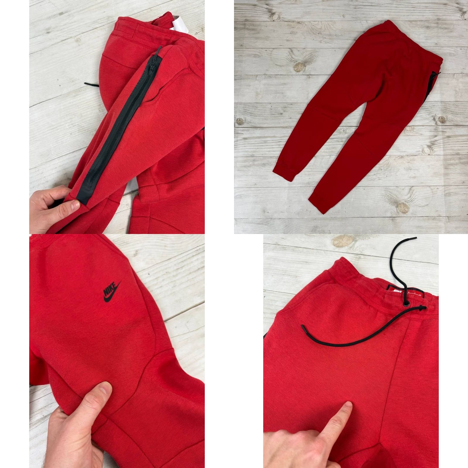 Nike Nike Tech Fleece Tracksuit Hoodie And Patns Full Zip Drill Men Size S Red Black Hoodie Mens S Size US S / EU 44-46 / 1 - 11 Thumbnail