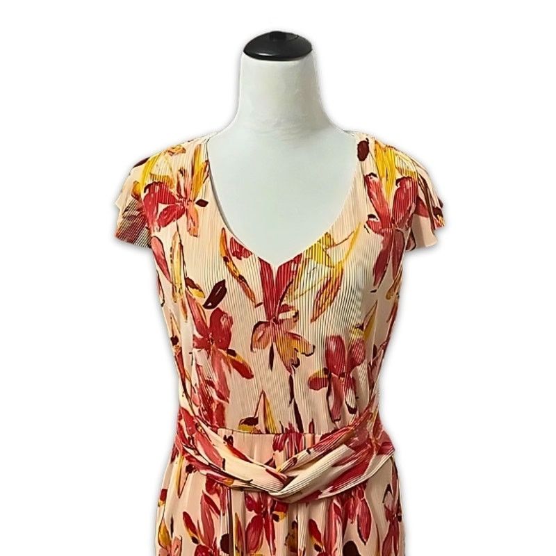 Other Collective Concepts Midi Dress Blouson Belted Floral Multi Size M / US 6-8 / IT 42-44 - 2 Thumbnail