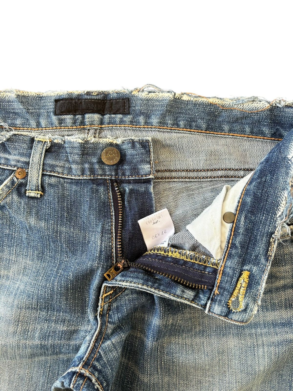 Lee Vintage Lee Riders Mud Wash Distress Low Rise Flare Jeans Size 29" - 5 Thumbnail