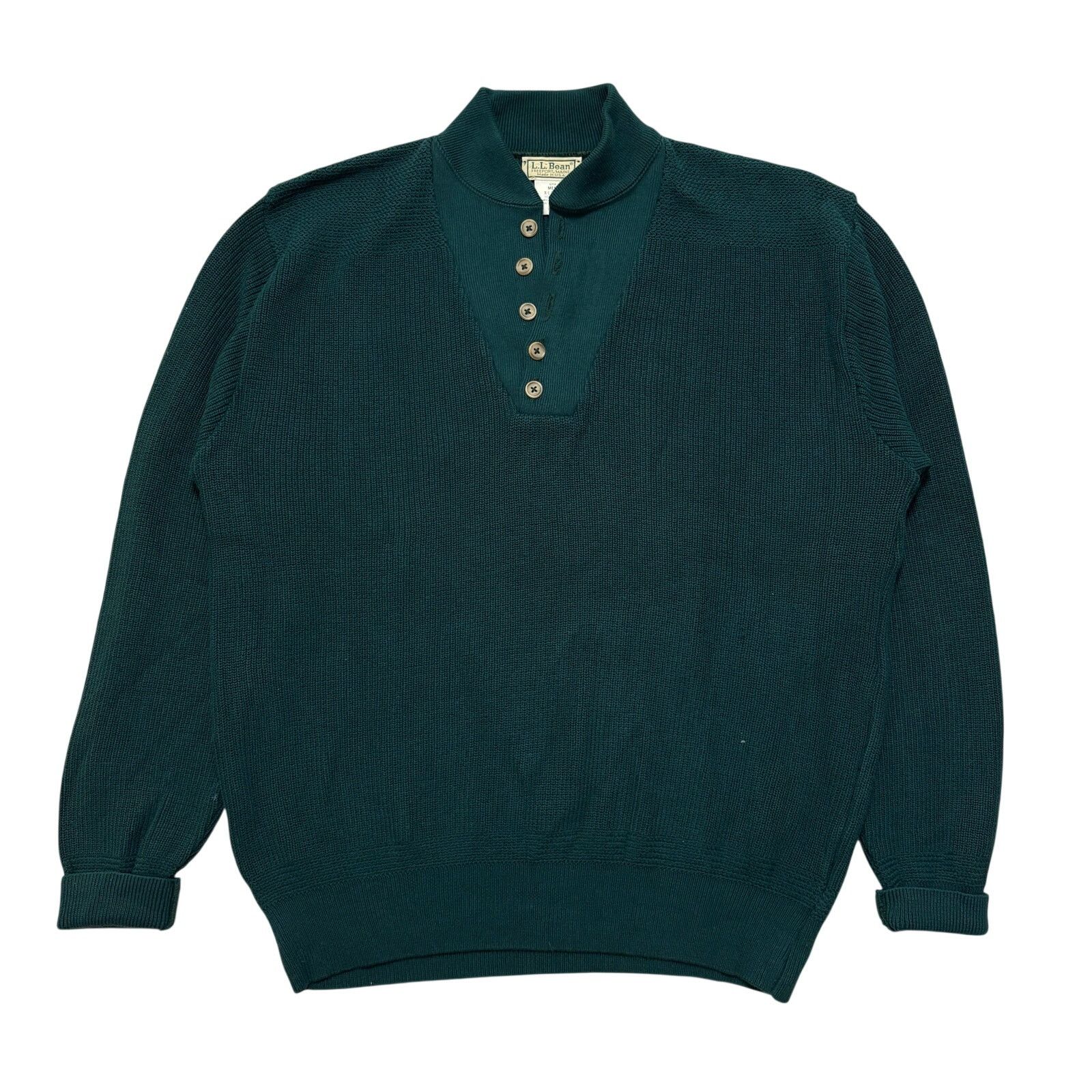 L.L. Bean VTG 90's LL Bean Knit Sweater Grandpa Core Silent Money Size US XL / EU 56 / 4 - 1 Thumbnail
