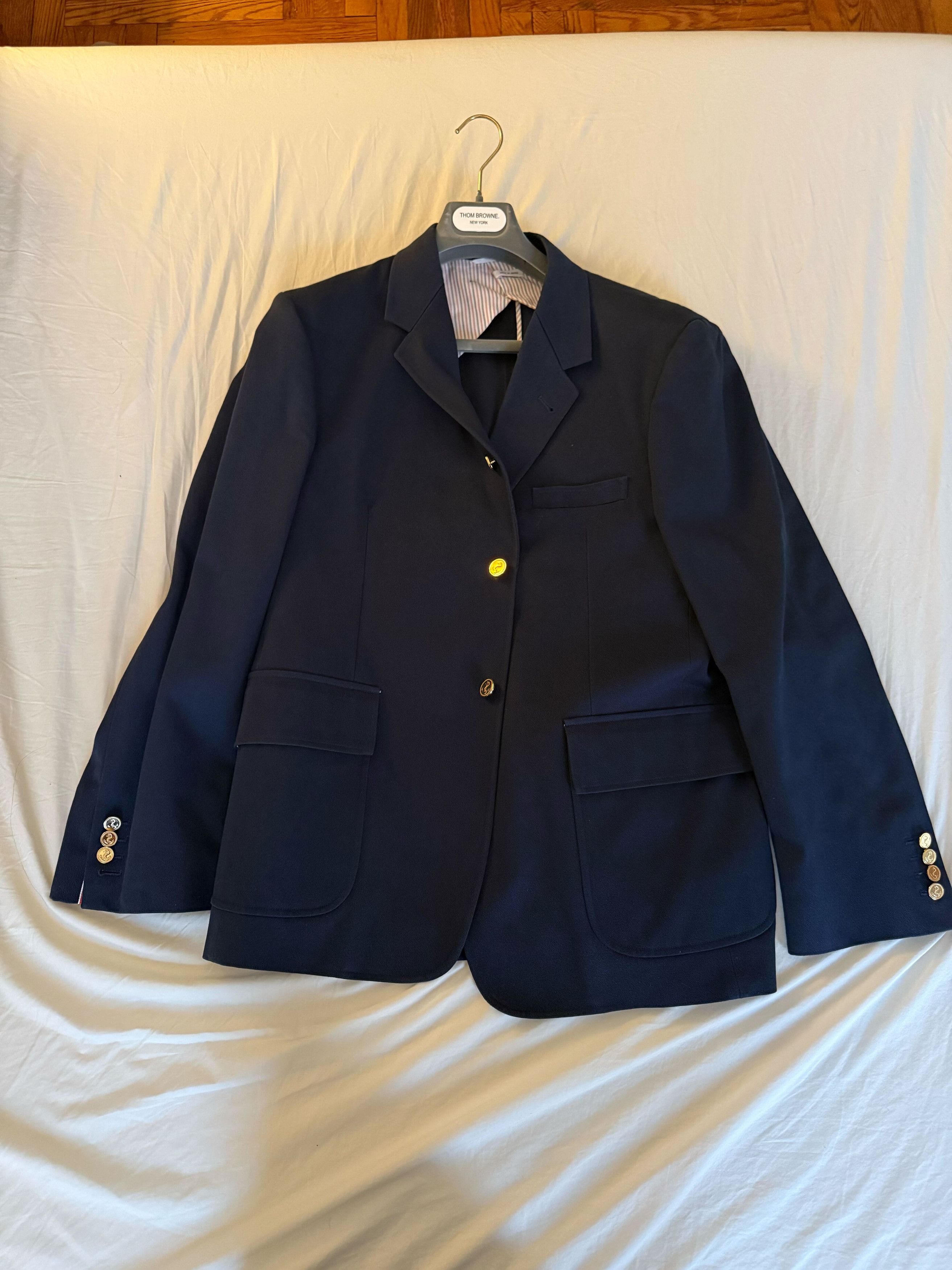 Thom Browne Thom Browne Navy Cotton Sport Jacket Size 40R - 4 Thumbnail