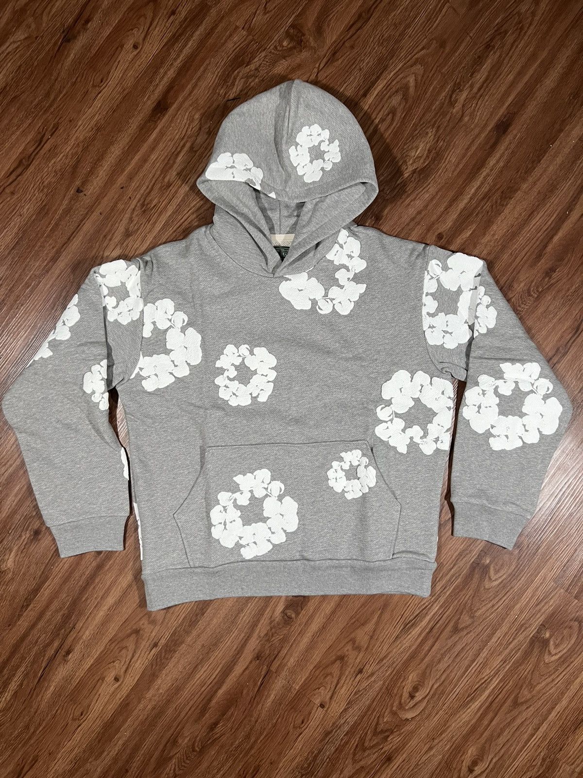 image of Denim Tears Cotton Wreath Hoodie in Grey, Men's (Size Large)