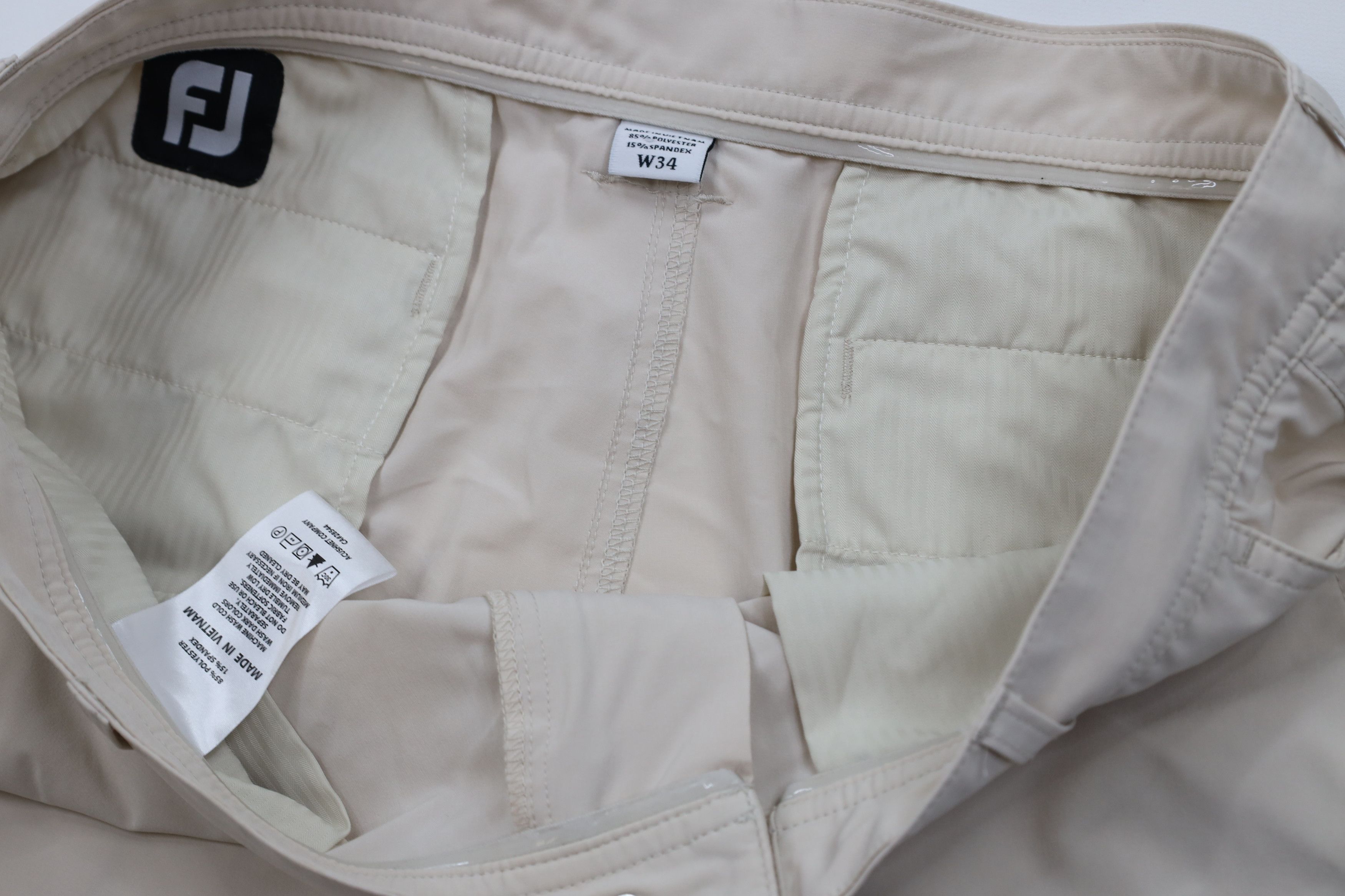 Footjoy FootJoy Distressed Stretch Golfing Golf Chino Shorts Beige Size 34" / US 12 / IT 48 - 7 Thumbnail