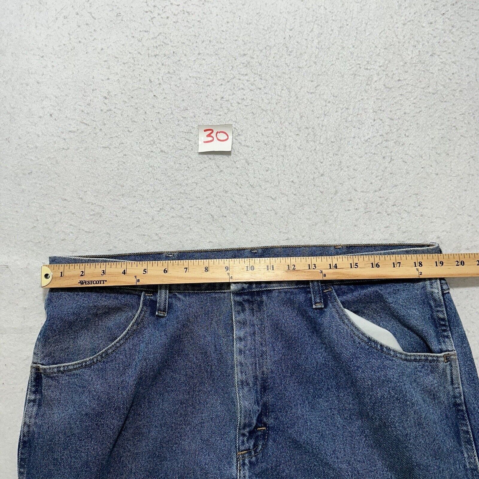 Wrangler Vintage Wrangler Rustler 38x29 Straight Leg Denim Blue Jeans Size US 38 / EU 54 - 12 Thumbnail