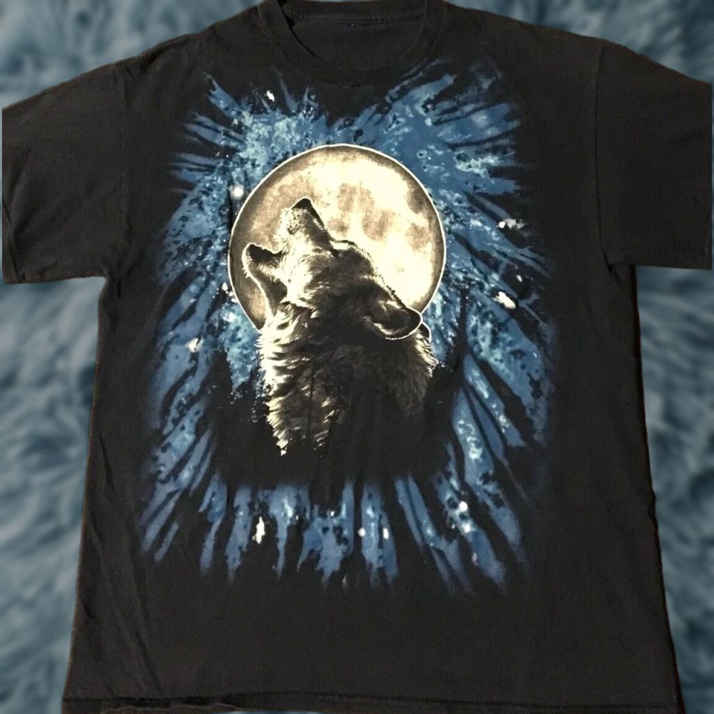 Vintage VINTAGE Wolves Wolf Shirt T-Shirt Men L Blue 90s Outdoor Hiking Grunge Punk USA Animals Wildlife Navajo? Size US L / EU 52-54 / 3 - 1 Thumbnail