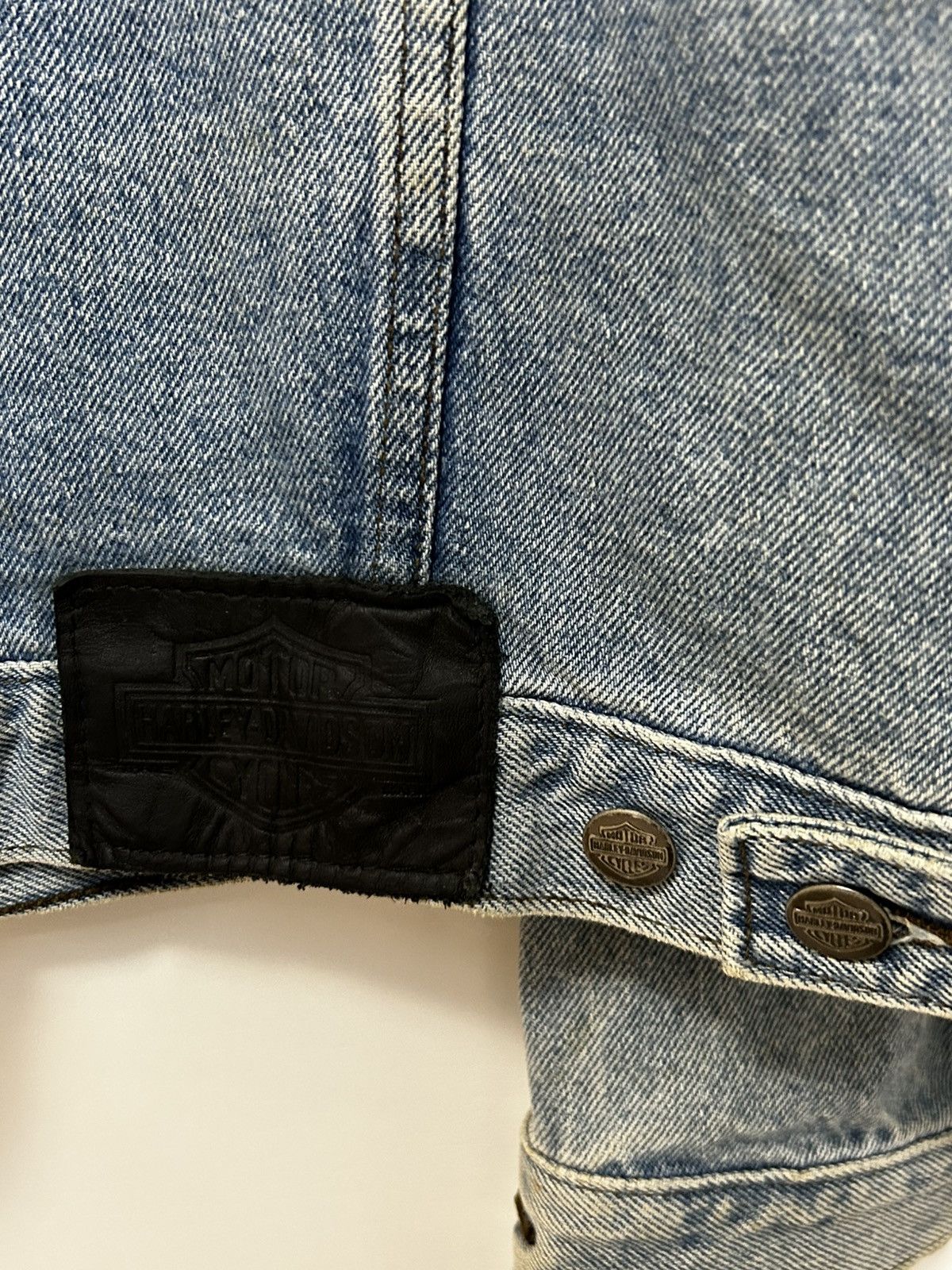 Harley Davidson × Vintage Vintage 90’s Harley Davidson Denim jacket Made in Canada Size US L / EU 52-54 / 3 - 4 Thumbnail