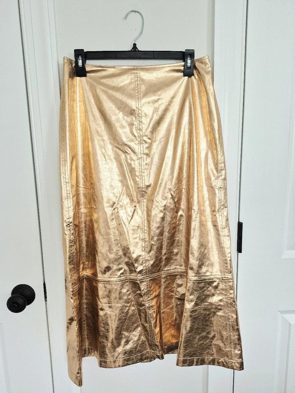 Other Tuckernuck x India Hicks Rose Gold Metallic London Skirt NWT Size 32" / US 10 / IT 46 - 12 Thumbnail
