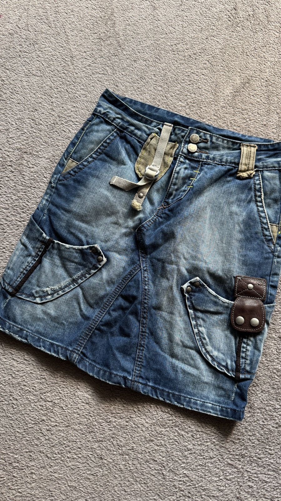 Miss Sixty Sick Y2K Miss 60 Cargo Mudwash Denim Hysteric Glamour vibe Size 25" / US 0 / IT 36 - 2 Thumbnail