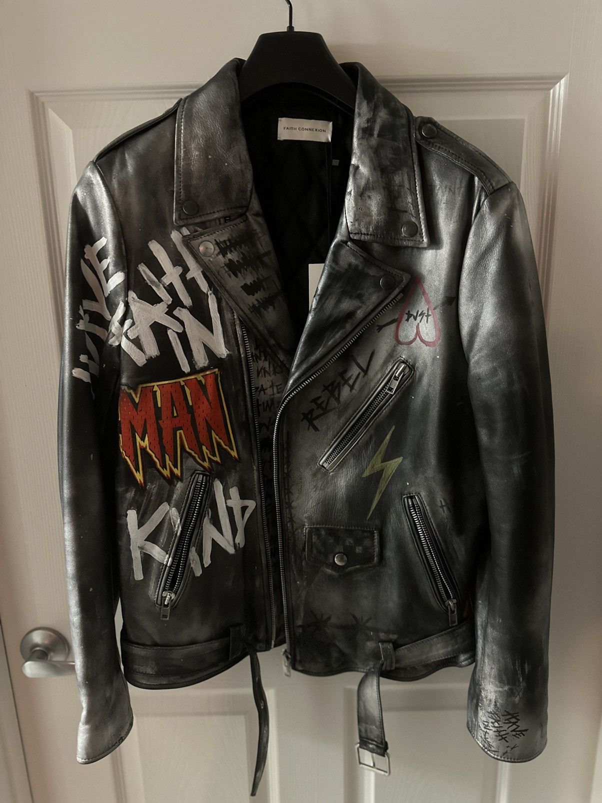 Faith Connexion Dust of Gods x Faith Connexion X MattewHyte Leather Jacket Size US M / EU 48-50 / 2 - 2 Thumbnail