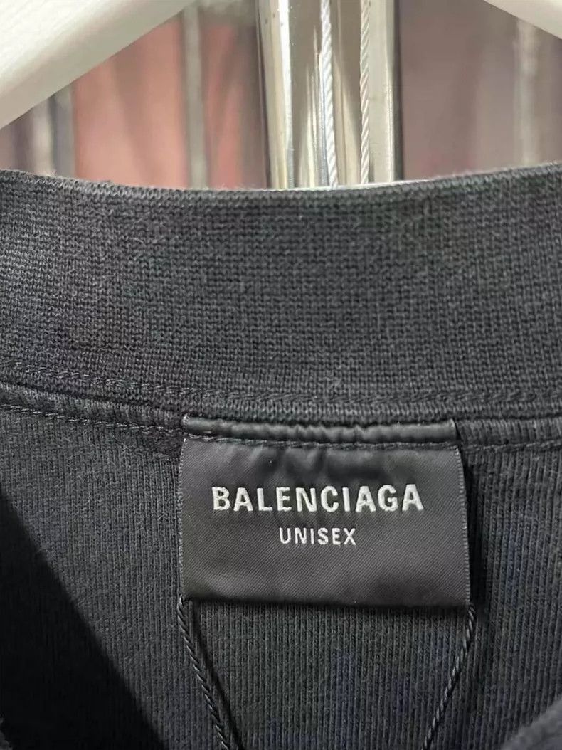 Balenciaga Balenciaga Black Gray Distressed Short Sleeve Top-2505 Size US XS / EU 42 / 0 - 5 Thumbnail