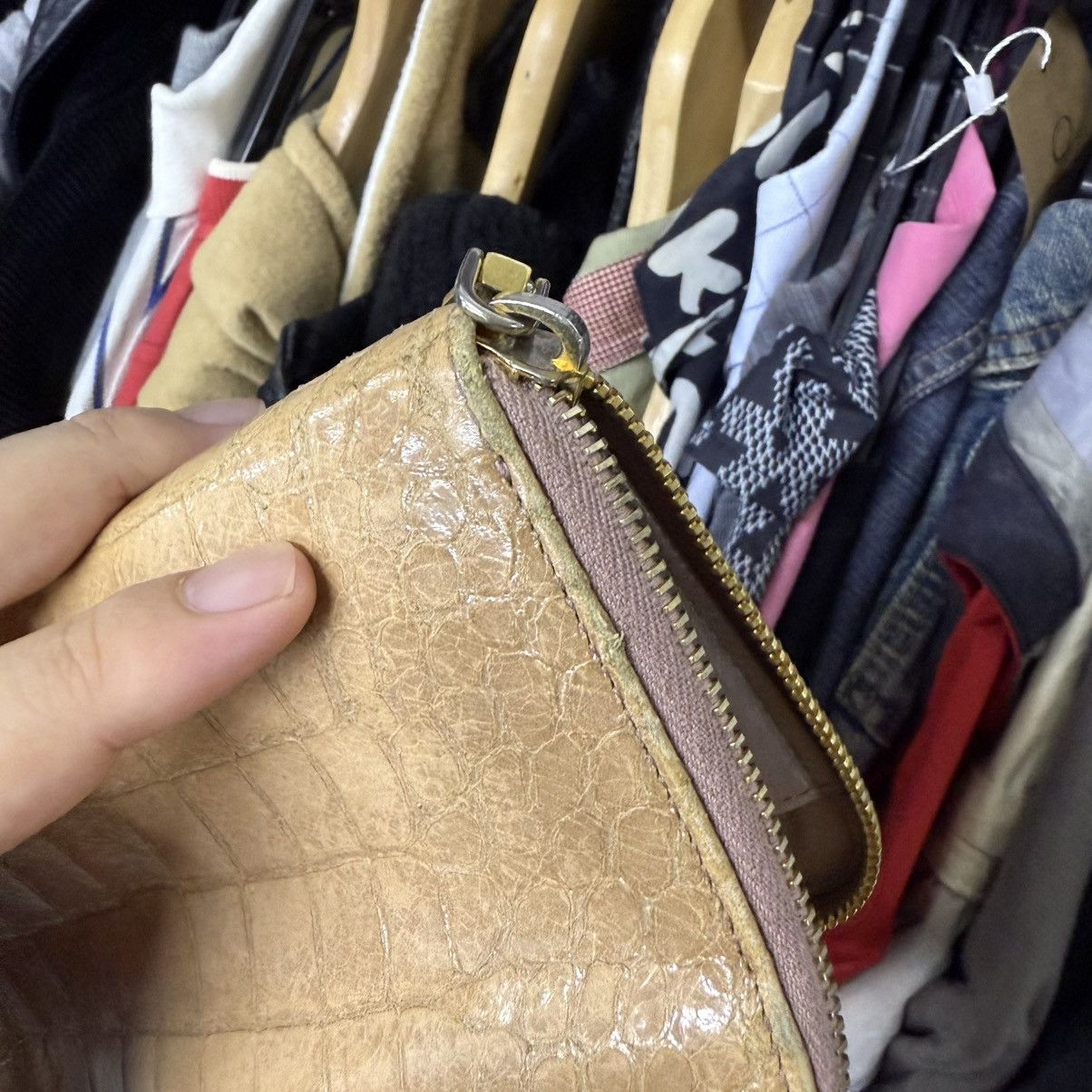 Miu Miu Vintage Miu Miu Runaway Croc Beige Long Wallet Archive Size ONE SIZE - 12 Thumbnail