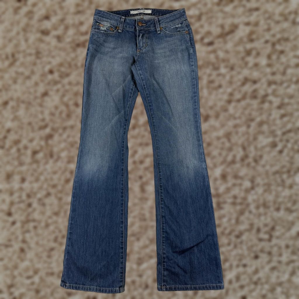 Mavi Mavi Jeans Women 28 Blue Denim Bootcut Distressed 5-Pocket Regular Rise Low Rise Cotton Jeans - 27x33 Size 28" / US 6 / IT 42 - 1 Thumbnail