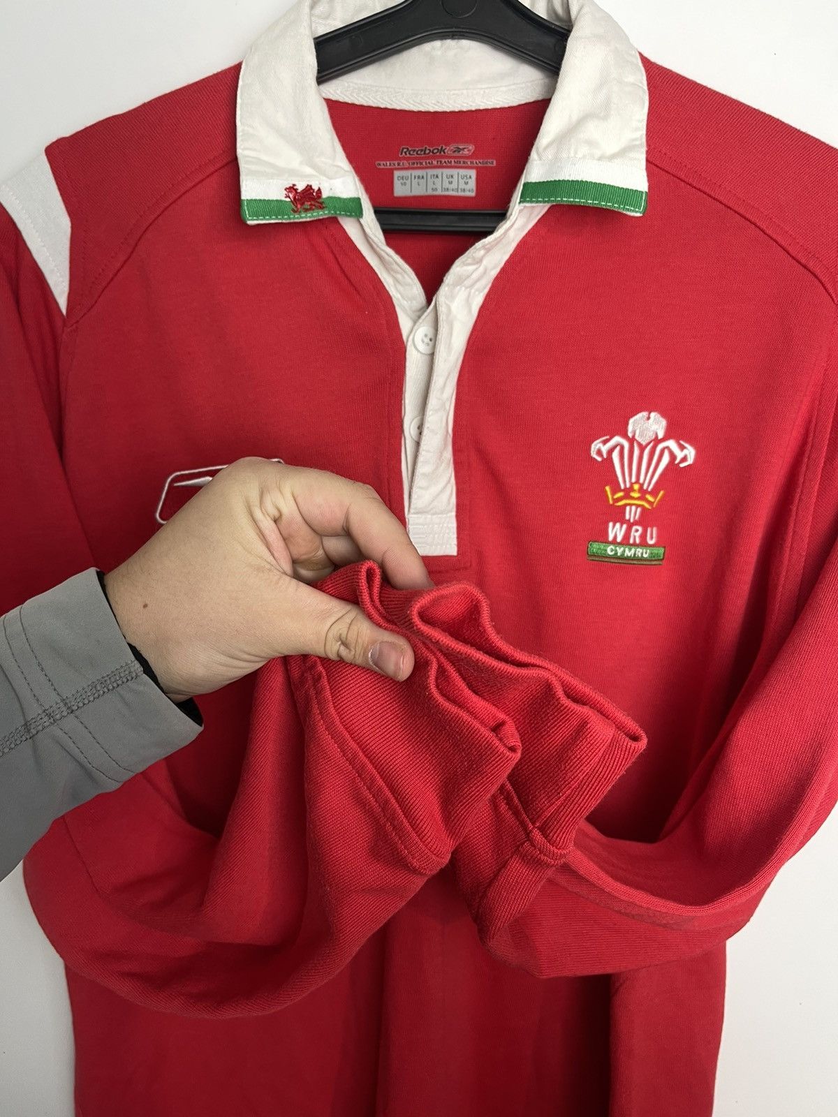 Reebok × Vintage Reebok Wales Brains W.R.U 125 Years Jersey Shirt Men’s Sz M Size US M / EU 48-50 / 2 - 6 Thumbnail