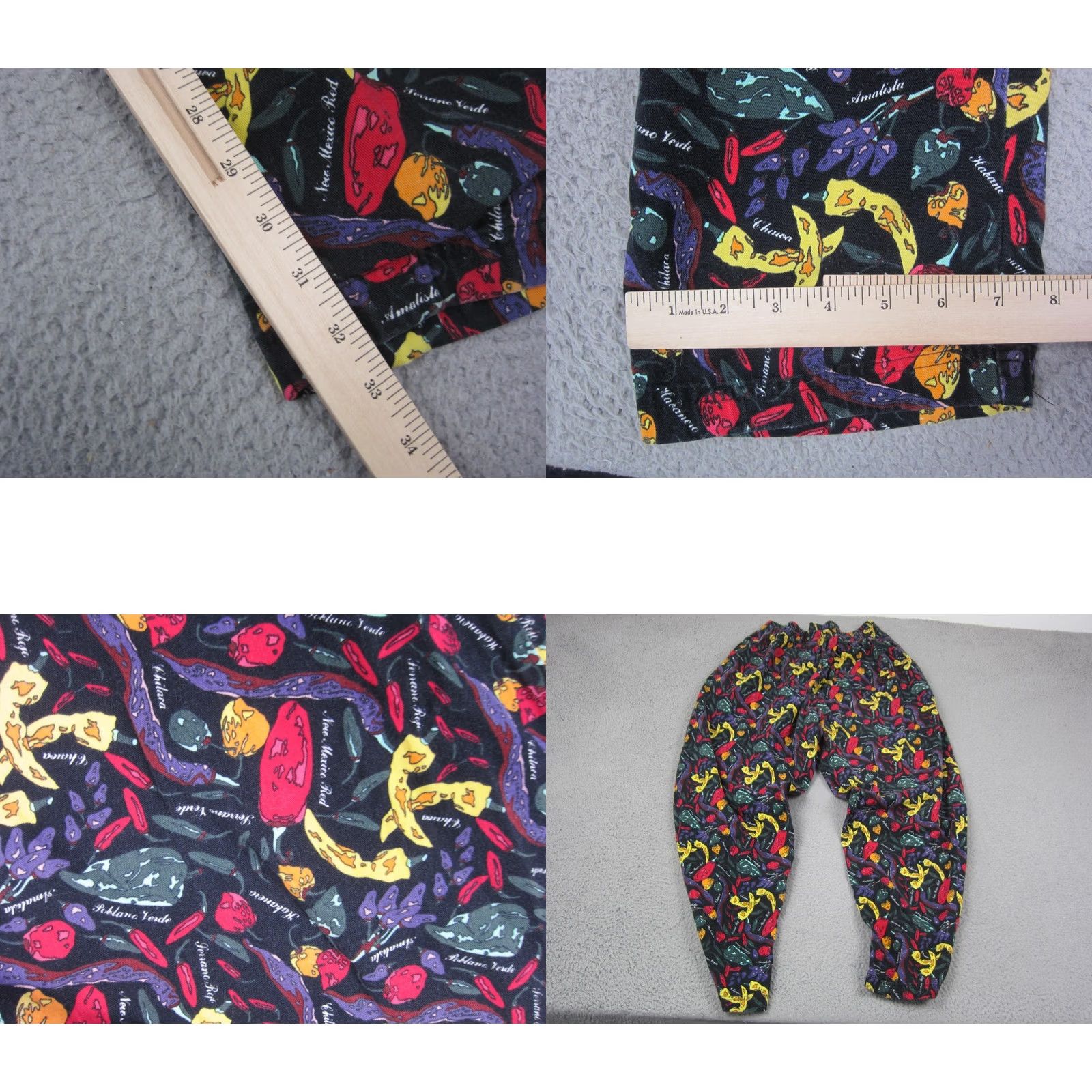 Vintage VINTAGE Chefwear Pants Mens XL Black Chili Pepper Baggy USA Size US 36 / EU 52 - 9 Thumbnail