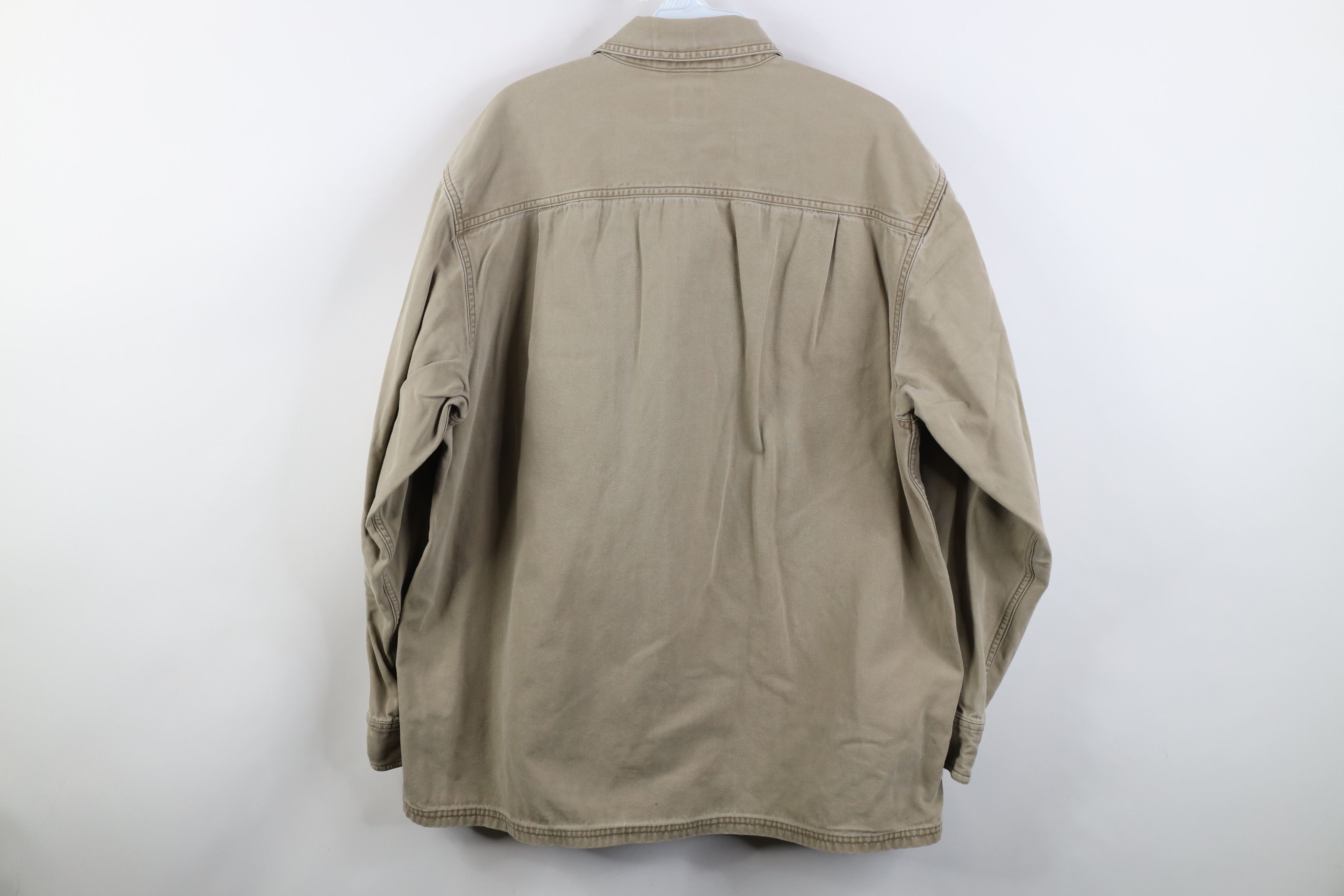 Gap Vintage 90s Gap Heavyweight Collared Button Shirt Beige Size US M / EU 48-50 / 2 - 9 Thumbnail