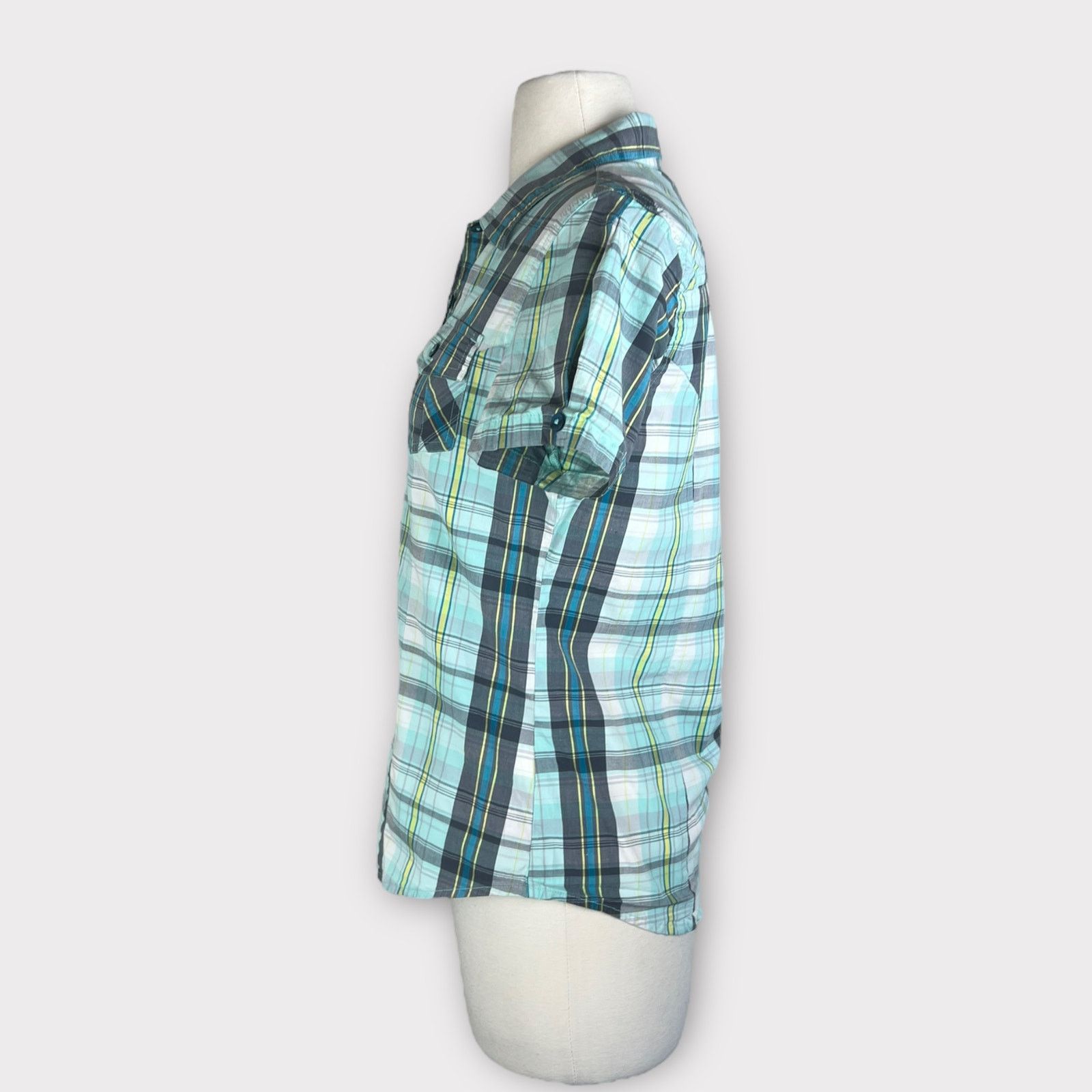 Vans Vans | Vintage Y2K Button Down Plaid Shirt | Medium Size M / US 6-8 / IT 42-44 - 4 Thumbnail