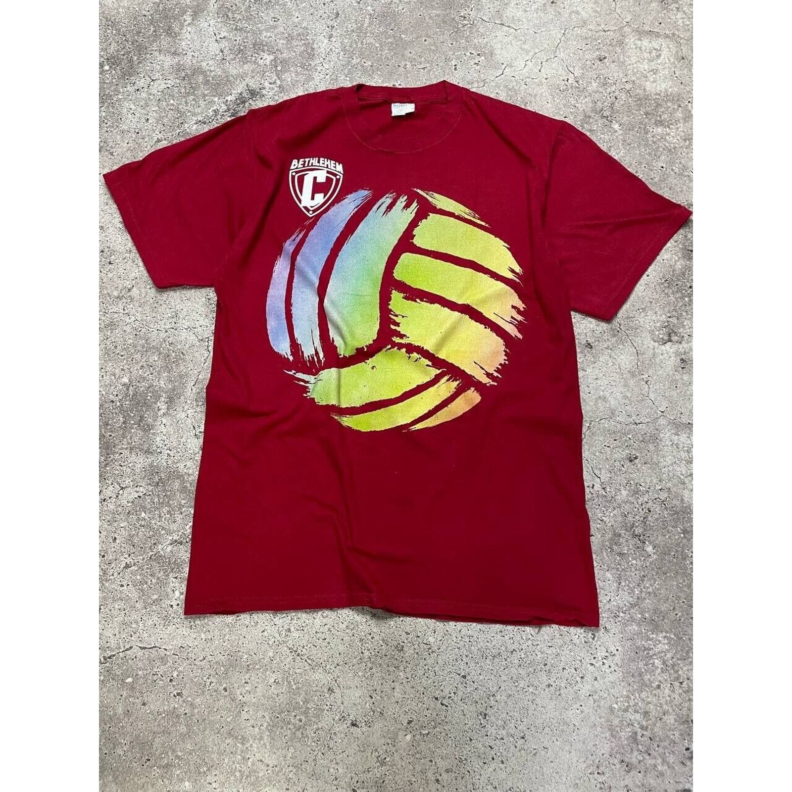 Vintage Vintage Bethlehem Volleyball T-Shirt Red M Duclos #6 Team Size US M / EU 48-50 / 2 - 1 Thumbnail