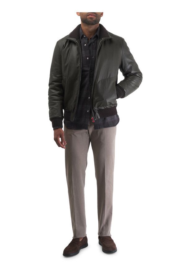 Kiton o1mtch0225 Plaid Wool Overshirt in Grey/Burgundy Size US M / EU 48-50 / 2 - 3 Thumbnail