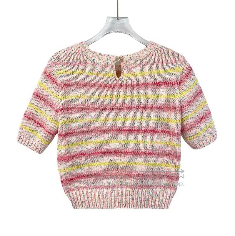Chanel Chanel Multicolor Cotton Pullover Sweater . Size XXS / US 00 / IT 34 - 2 Thumbnail